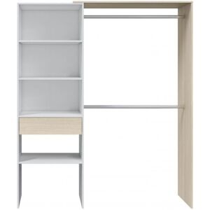 ABITARE Vestidor 158x400x187h cm blanco mate y roble – Nettuno Image
