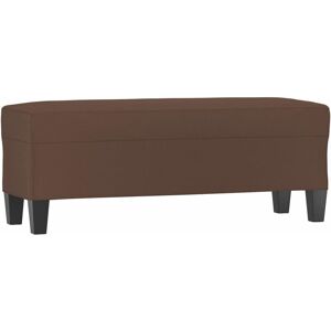 Banco de cuero sintético marrón 100x35x41 cm vidaXL Image