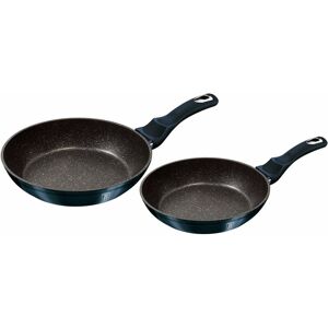Aquamarine Set 2 Sartenes 22 - 26cm, Inducción, Aluminio Forjado, Antiadherente Ecológico Mármol sin pfoa Azul Marino - Berlinger Haus Image