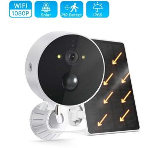 Cámara de vigilancia solar para exteriores WiFi Full HD 1080P con batería recargable de 4600 mAh, cámara IP con detección humana Image