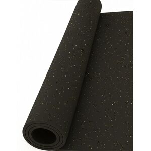 JARDIN202 Esterilla de Ejercicio Moteado Amarillo - Fitness especial para Gimnasios sport premium Base Negra 1'25m (Ancho) x 6m (Largo) (6mm de altura) Image