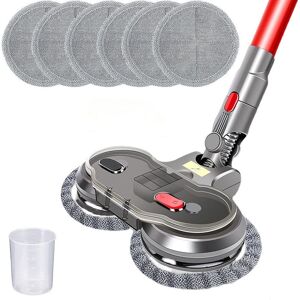 Cepillo de limpieza turbo motorizado compatible con aspiradoras Dyson V7, V8, V10, V11 y V15, pulidora de suelos de mármol y madera, incluye paño de Image