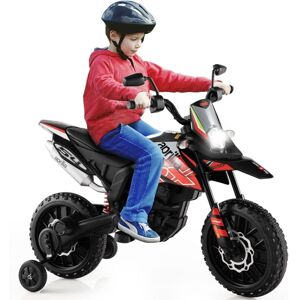 Costway - 12V Aprilia Moto Electrica Niños, Motocicleta eléctrica para niños con 2 Ruedas de Soportes, Motos Eléctricas Infantiles con música, Image