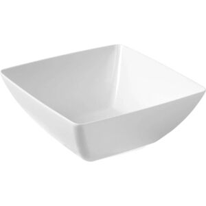 HENDI Cuenco cuadrado de melamina para comida, blanco, 27x27cm Image
