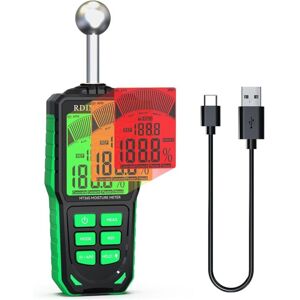 Detector de humedad de 20-40 mm, recargable, con pantalla LCD a color, no destructivo, para paredes, madera, mampostería y hormigón. Image