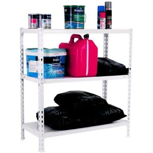 Simonrack - Estantería metálica sin tornillos simonclick de 3 estantes (90x90x50cm) blanco Image