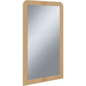 VCM - Espejo de pared de madera adecuado para baño o pasillo Dimensiones: al. 90 x an. 50 x p. 2 cm Espejo de pared con estante - Balia (haya) Image