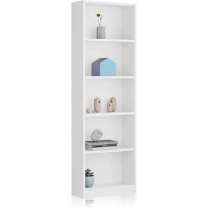 Cama Express - Estantería con 5 baldas en color blanco artik con medida: 180x52x25 cm Image