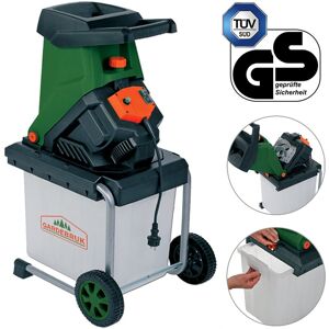 Gardebruk - Trituradora eléctrica con cuchillas reversibles para árboles arbustos ramas colector de 50L 3100 w jardinería Image