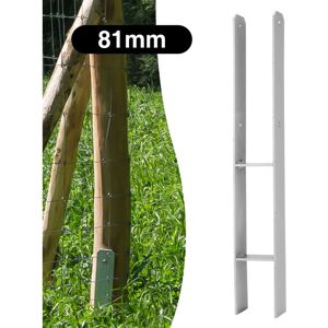 Hengda - swanew 2x Anclaje en h Soporte de poste Anclaje de poste Toma de tierra Anclaje de poste Toma de tierra 81 mm Image