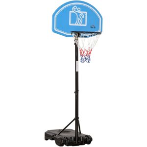 Homcom - canasta de baloncesto para exterior altura ajustable 160-210 cm aro de baloncesto con ruedas tablero de pe y base rellenable 76x70x197,5-254 Image
