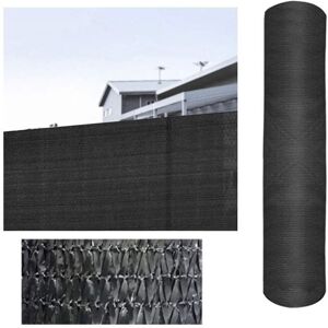 Suinga - Malla de Sombreo 2x100 m Ocultacion y Privacidad para su Terraza o Jardin Malla Ocultacion Negra 70 g/m2 Ocultacion 70% Image