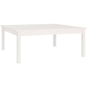 Mesa de centro de madera maciza de pino blanco 100x100x40 cm vidaXL Image