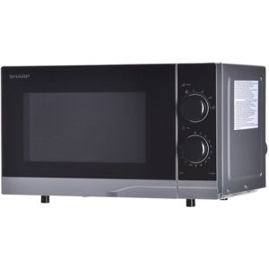 YC-PS201AE-S - Microondas (700 w, 20 l, 6 niveles de potencia, función de descongelación, fácil limpieza), color plateado y negro - Sharp Image
