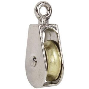 Polea simple fija niquelada (ø25mm) caja 25 unid. , Poleas simples fijas. Poleas de una roldana con medidas de diámetro desde 12 hasta 40 mm. - Cofan Image