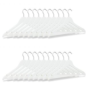RELAXDAYS Pack de 80 Perchas Ropa, Colgadores para Pantalones y Camisas, Gancho con Giro de 360°, 23 x 44 x 1 cm, Blanco Image
