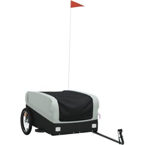 Vidaxl - Remolque para bicicleta hierro negro y gris 45 kg Image