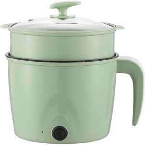 JUSCH Sartén eléctrica, 600W-800W, 1L-2L, 2 capas, antiadherente, con tapa, 2 niveles de cocción, verde Image