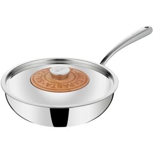 Lagostina - Sartén wok de acero inoxidable de 26 cm con tapa. - 011204042026 Image