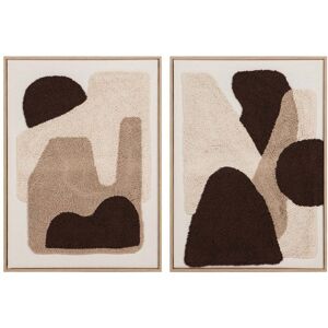 ADDA HOME Set 2 Cuadros Tela Con Relieve 50x3x70 Cm Image