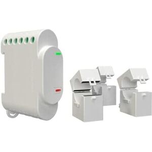 Shelly - 3EM, Trifásico Inalámbrico Smart Medidor De Energía Con Control De Contracción Relé Interruptor, Compatible Con Alexa & Google Home, iOS Image