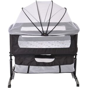 Skecten 2 en 1 Cunas de bebé para bebés/Cuna Colecho,Cuna Auxiliar Ajustable para niños pequeños,con Ruedas y Mosquitera,con Cesta de Image