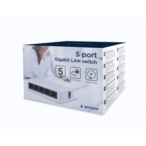 Gembird - hub Switch puertos 5 NSW-G5-01 Gigabit Ethernet (10/100/1 Image