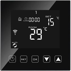 Termostato inteligente GABRIELLE WiFi para caldera de gas/agua, 3 A, con cable, compatible con Alexa, Google Home y Tuya Smart Life, termostatos Image