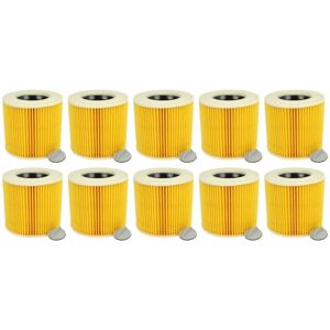 10x filtro de cartucho para aspiradoras, robot, limpiador multiusos compatible con Kärcher nt 27/1 me Professional, nt 48/1 te Professional - Vhbw Image