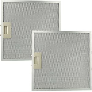 2x Filtro metálico de grasa compatible con Whirlpool 208262704406 6811639 852523104710 campana extractora - 32 x 32 x 0,85cm metal - Vhbw Image