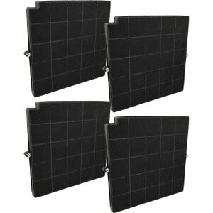 vhbw 4x filtro de carbón activado compatible con Arthur Martin HBOX901EK, HBOX901EK1, HBOX90EK, HBOX90P campanas cocina - 26,5 x 25,8 x 1,8 cm Image