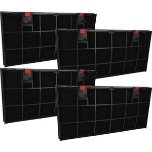 VHBW 4x filtro de carbón activado compatible con Ikea JDU1300B, JDU1100W, JDU1100B, JDU2320B, JDU1300W, JDU1300S campanas cocina - 43 x 21,2 x 2,7 cm Image