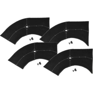 4x filtro de carbón activado compatible con Whirlpool G2P CHV-2/55, G2P CHV-2/BR, G2P CHV-2/GR campanas cocina - 28 x 13,3/9,5 x 2,6 cm - Vhbw Image