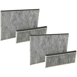 vhbw 4x filtros compatible con Neff D96IMW1N0/02, D96IMW1N0/01, D96IMW1N0, D96IMS1N0/04 campana extractora - 4x filtro carbón activo gris blanco Image