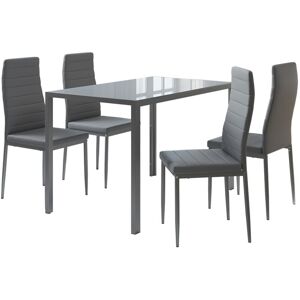 Vicco - Set de mesa de comedor Grand, Gris, 120 x 75 cm Juego de 4 Image
