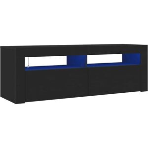 Mueble de tv con luces led negro 120x35x40 cm Vidaxl Image