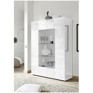 AZURA HOME DESIGN Vitrina 2 puertas mirel blanco lacado 121 cm Image