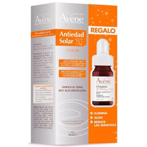 AVÈNE Pack Crema solar antiedad con color SPF 50+ + Mini Sérum Vitamic 50 ml Image