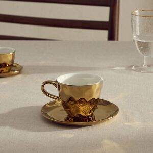El Corte Inglés Set de 2 tazas de café con plato Organic Oro. Gris Image