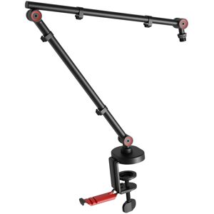 Génesis Brazo articulado Genesis Thulium 500 para micrófono con soporte para auriculares. Negro / Rojo Image
