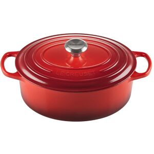 Le Creuset Cocotte oval de hierro fundido . Cereza 31 cm Image