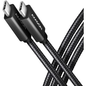 AXAGON Cabo de carregamento BUCM32-CM20AB USB-C <-> USB-C 3.2 Gen 2, 2m, PD 100W, 5A, 4K HD, ALU, braid, Negro Image