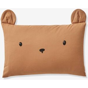VERTBAUDET Funda de almohada bebé Osito Green Forest marron medio liso con motivos Image