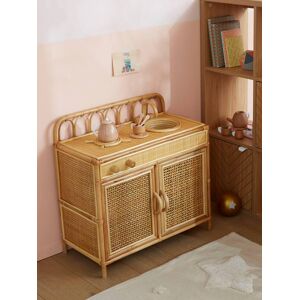 VERTBAUDET Cocinita de ratán y herbario beige medio liso Image