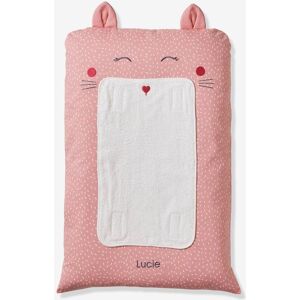 VERTBAUDET Funda para colchón cambiador personalizable GATO rosa estampado Image