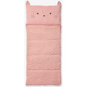 VERTBAUDET Saco de dormir Gato con algodón reciclado rosa Image