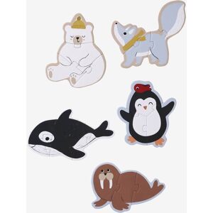 VERTBAUDET 5 puzzles evolutivos de 3 a 6 piezas de cartón Sabana blanco Image