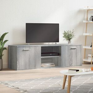 vidaXL Mueble De Tv De Madera De Ingeniería Gris Sonoma 120x34x37 Cm Image