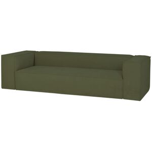 Decowood Sofá de 3/4 plazas de pana color verde 210x110cm Image