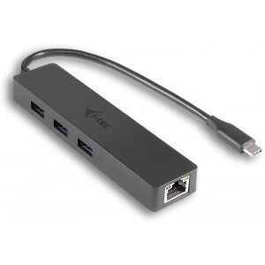 i-tec Concentrador HUB USB-C Slim, dotado de 3 puertos + Adaptador Gigabit Ethernet, USB 3.0 (3.1 Ge Image